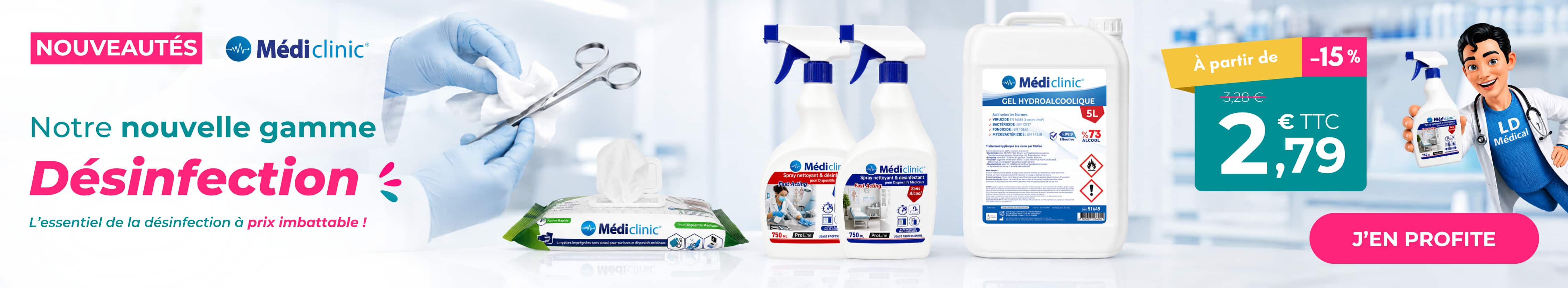 Nouveautés Médi'Clinic Désinfection